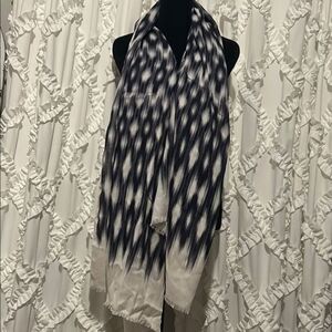 Talbots Chic Black and White Scarf